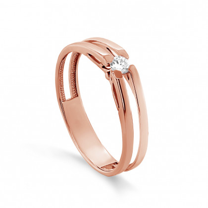 Помолвочное кольцо из золота с бриллиантом